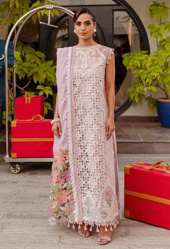 Parishay Pink Luxury Lawn Collection Replica