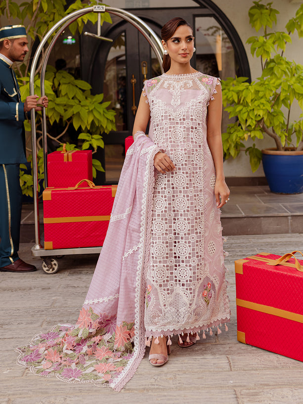 Alternative view of Parishay Pink Luxury Lawn Collection Replica