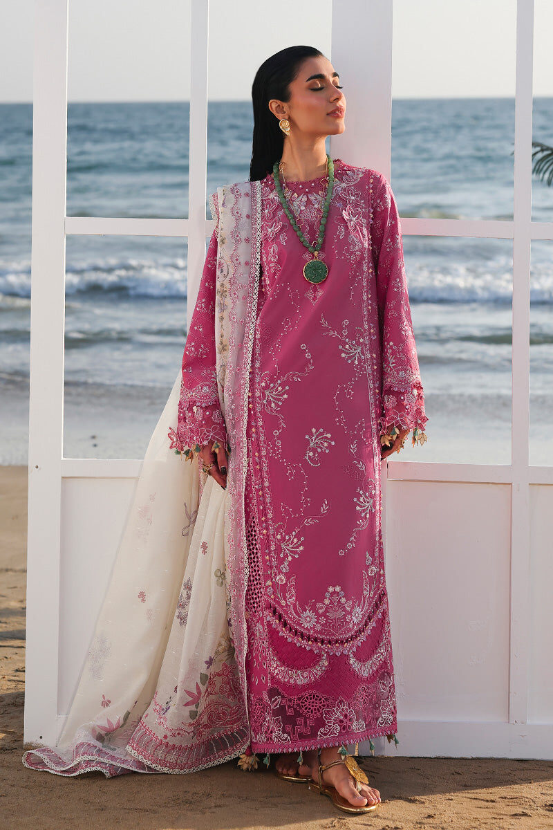 Qalamkar Pink Luxury Lawn Collection Replica