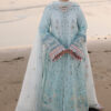 Qalamkar Sky Blue Luxury Lawn Collection Replica