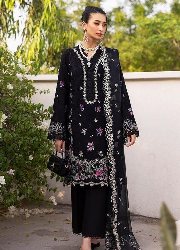 Republic Jet Black Luxury Lawn Collection Replica