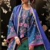 Sadaf Fawad Khan Royal Blue Luxury Lawn Collection Replica