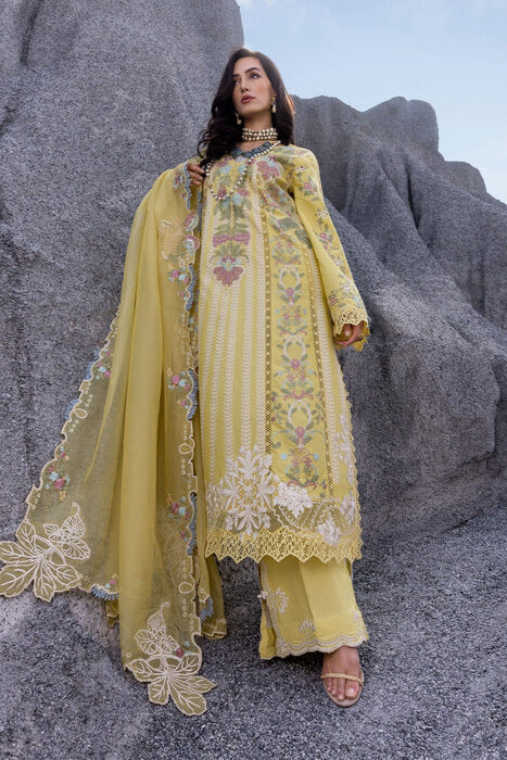 Saira Shakira Yellow Luxury Lawn Collection Replica