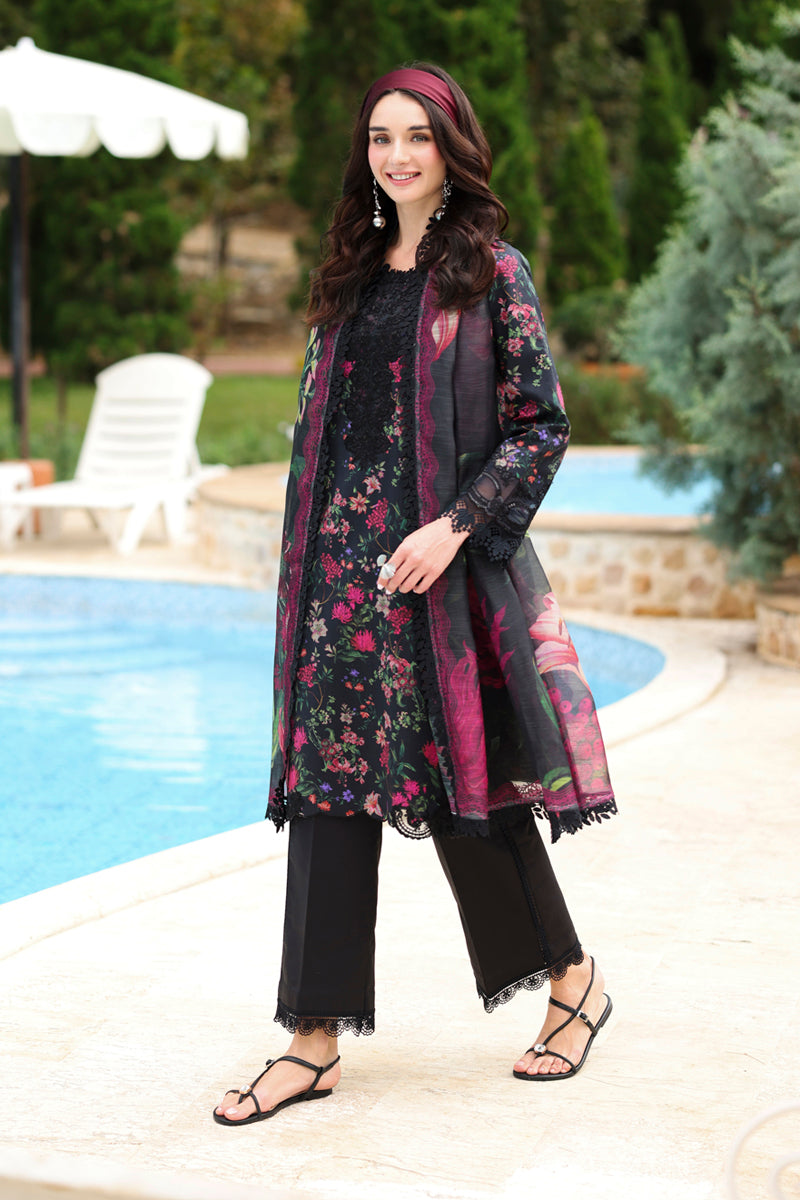 Alternative view of Rang Rasiya Black Luxury Printed Lawn Collection Replica
