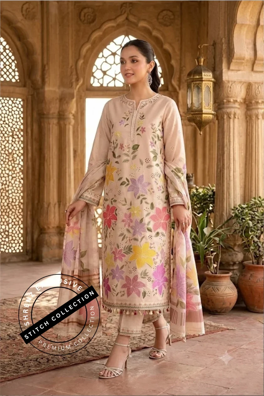 Shrenz 3 Piece Stitched Lawn Pret Collection