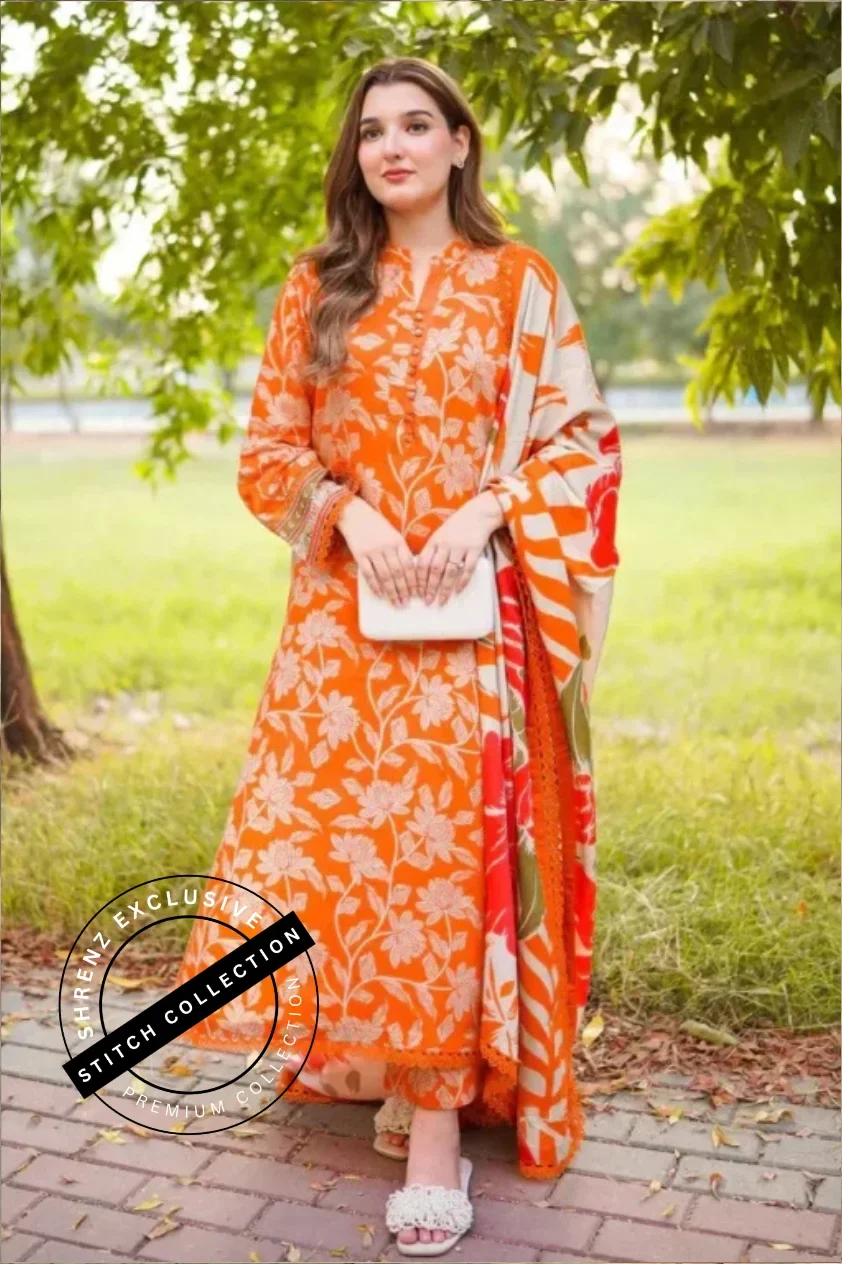 Shrenz 3 Piece Stitched Lawn Pret Collection