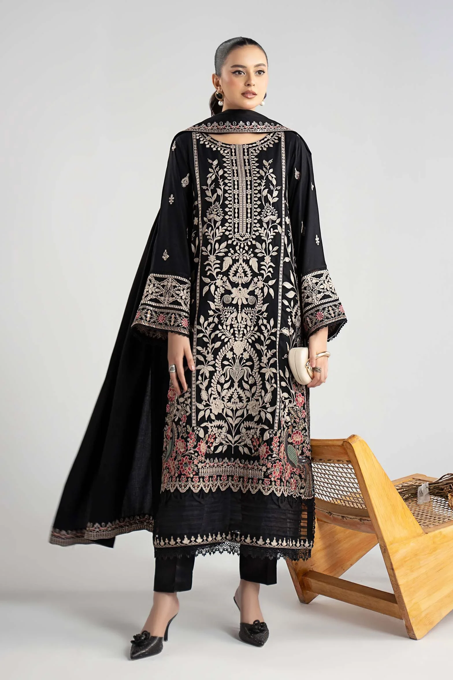 Maria B Jet Black Luxury Lawn Collection Replica