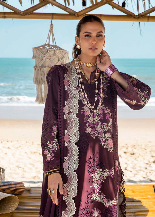 Alternative view of Saira Shakira Burgundy Luxury Lawn Collection Replica