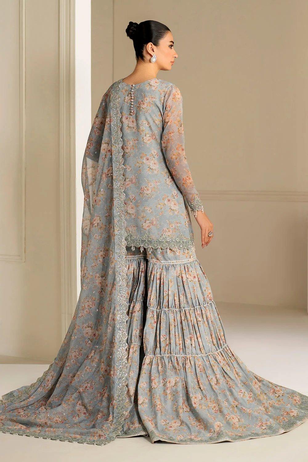 Alternative view of Baroque Grey Luxury Printed Lawn Collection Replica