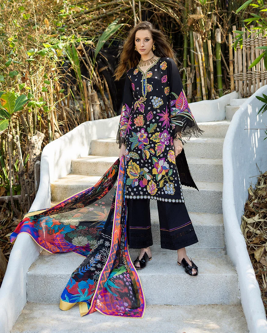 Alternative view of Mushq Black Luxury Lawn Collection Replica