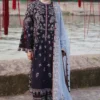 Hussain Rehar Navy Blue Luxury Lawn Collection Replica