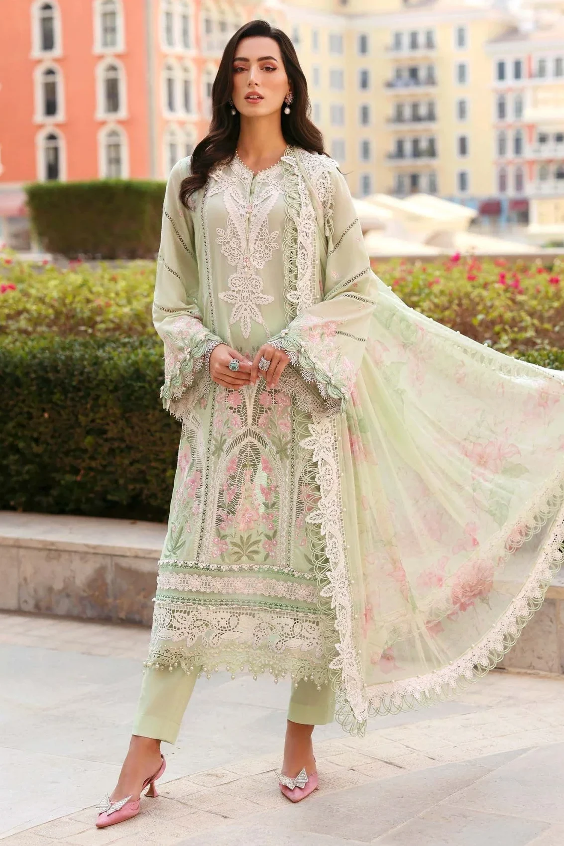 Maria B Pistachio Luxury Lawn Collection Replica