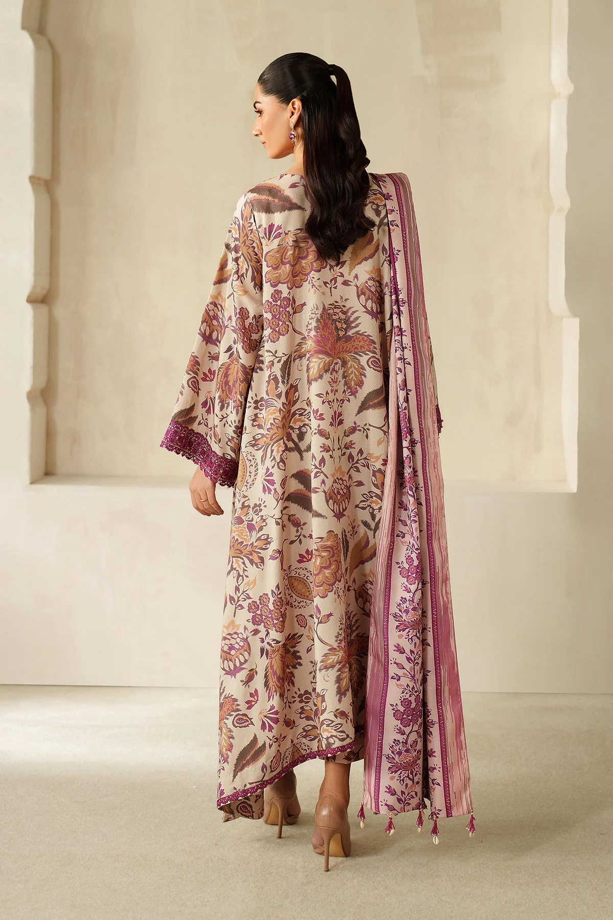 Alternative view of Baroque Skin Luxury Printed Lawn Collection Replica