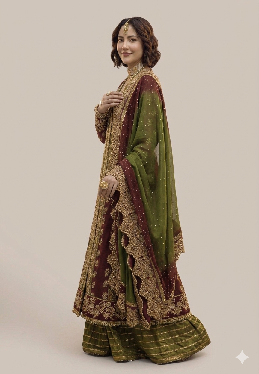 Alternative view of Crimson Mhndi Exclusive Formal Collection Chiffon Replica