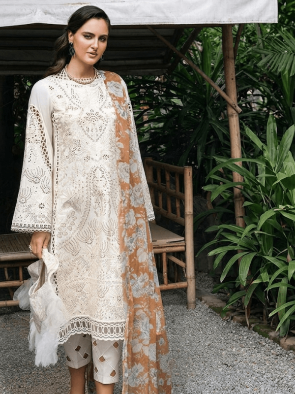 Mysie Off-White Luxury Lawn Collection Replica
