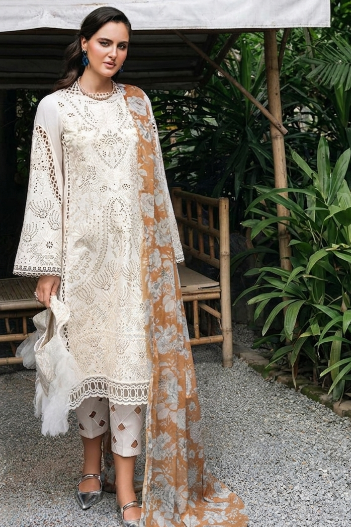 Mysie Off-White Luxury Lawn Collection Replica