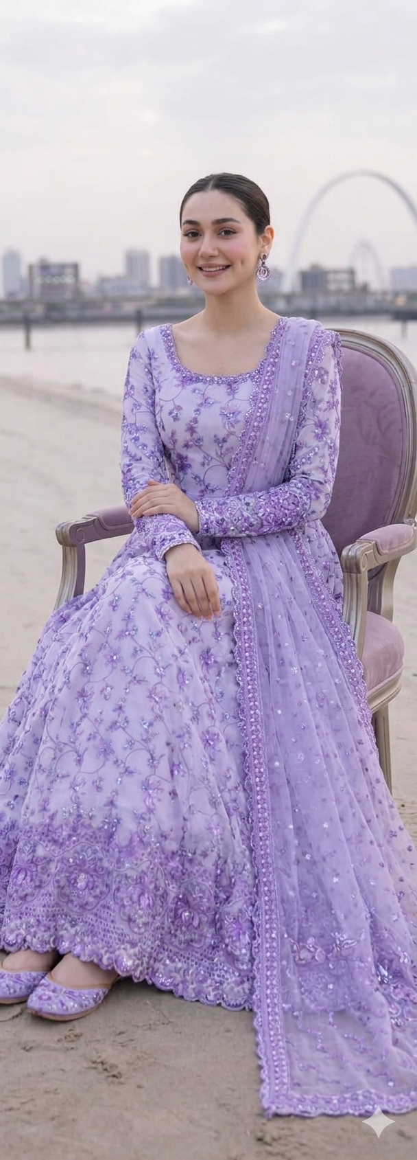 Alternative view of Faiza Saqlain Purple Luxury Lawn Collection Replica