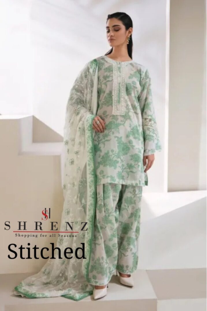 Shrenz 3 Piece Stitched Lawn Pret Collection