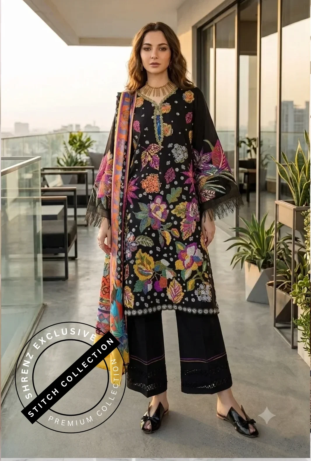 Shrenz 3 Piece Stitched Lawn Pret Collection