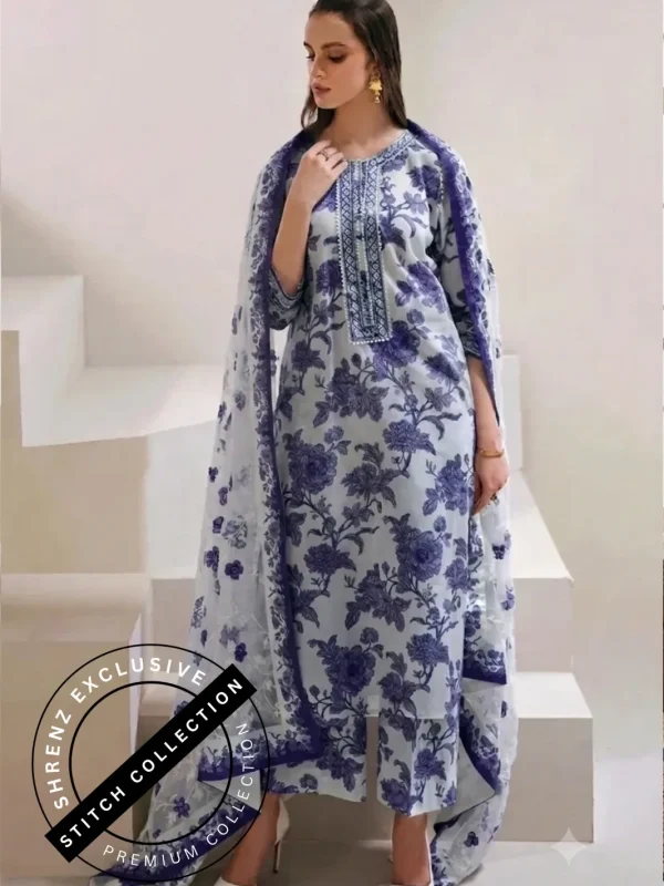 Shrenz 3 Piece Stitched Lawn Pret Collection