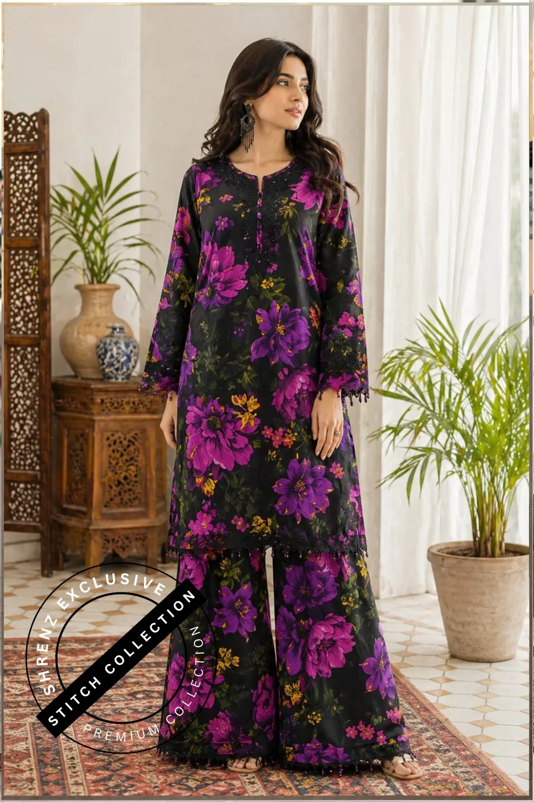 Shrenz 3 Piece Stitched Lawn Pret Collection