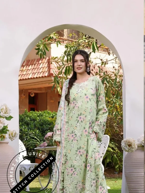Shrenz 3 Piece Stitched Lawn Pret Collection