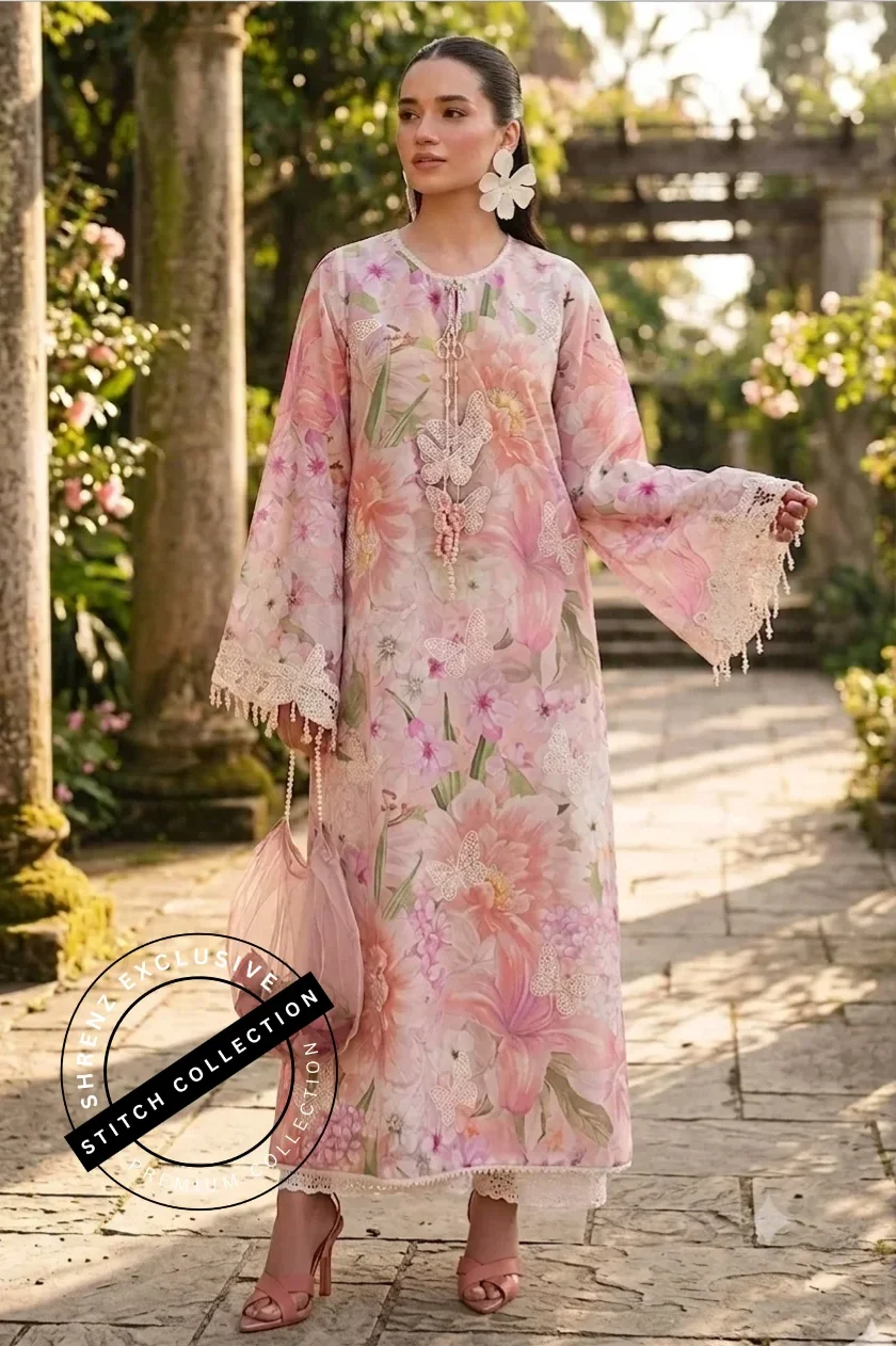 Shrenz 3 Piece Stitched Swiss Lawn Pret Collection
