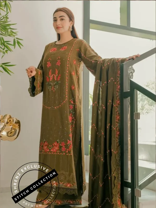Shrenz 3 Piece Stitched Lawn Pret Collection