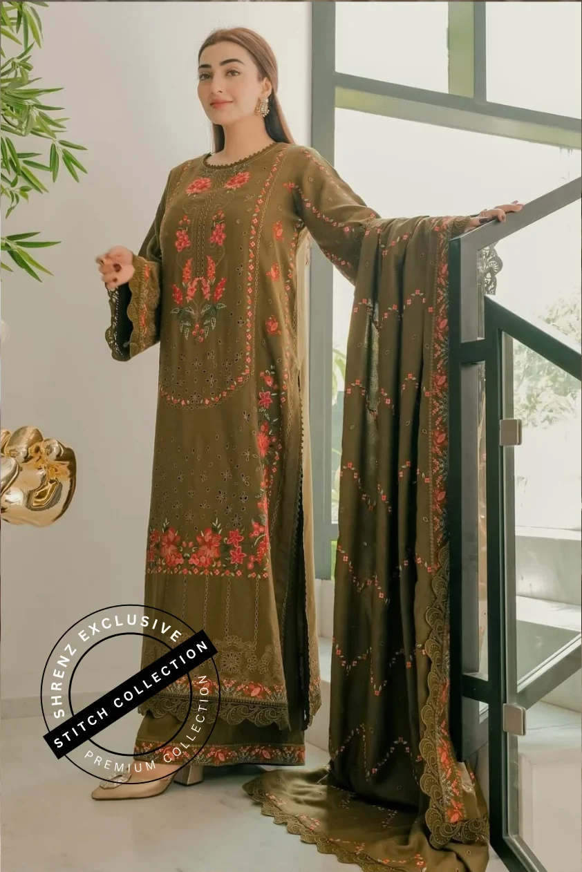 Shrenz 3 Piece Stitched Lawn Pret Collection