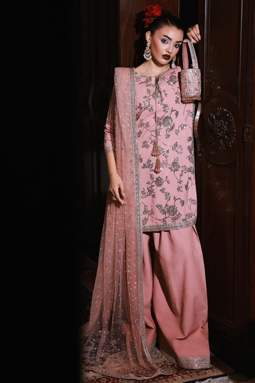 Charizma Pink Luxury Chiffon Collection Replica