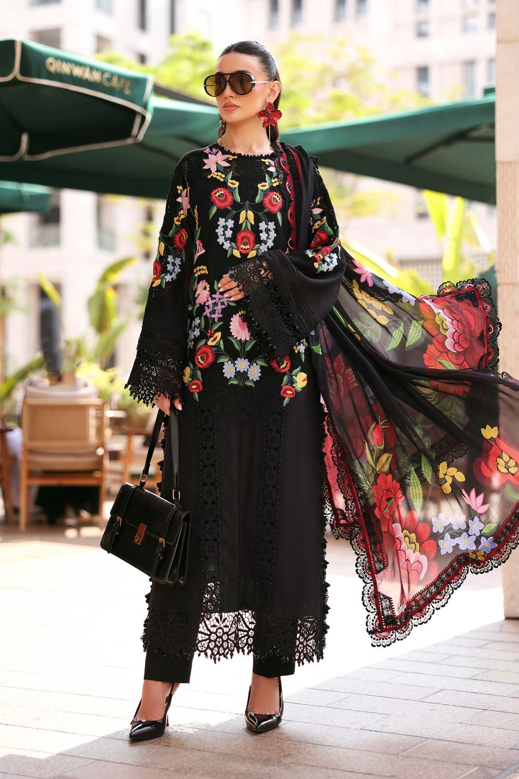 Maria.B black Luxury Lawn Collection Replica