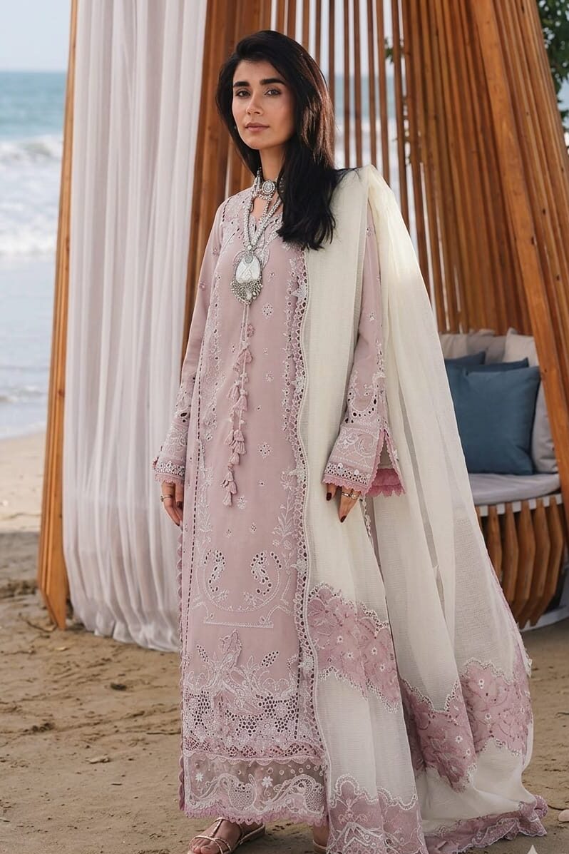 Qalamkar Purple Luxury Lawn Collection Replica