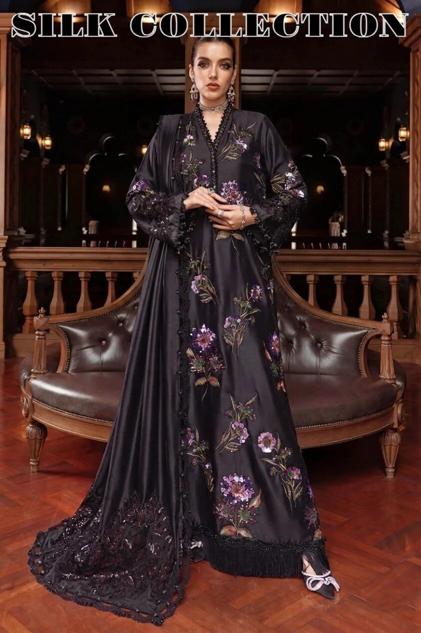 Maria B Black Formal Collection Silk Replica