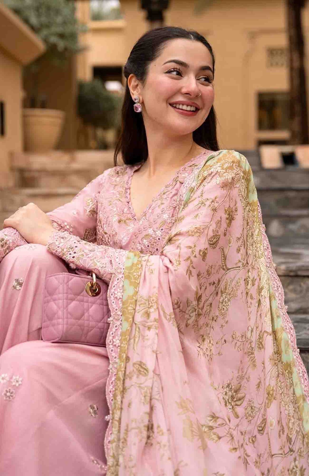 Alternative view of Faiza Saqlain Baby Pink Luxury Lawn Collection Replica