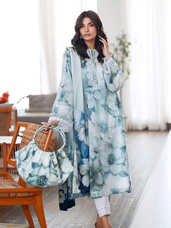 Baroque Blue Printed Lawn Collection Replica
