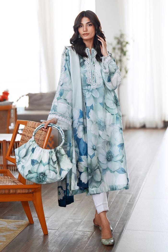 Baroque Blue Printed Lawn Collection Replica