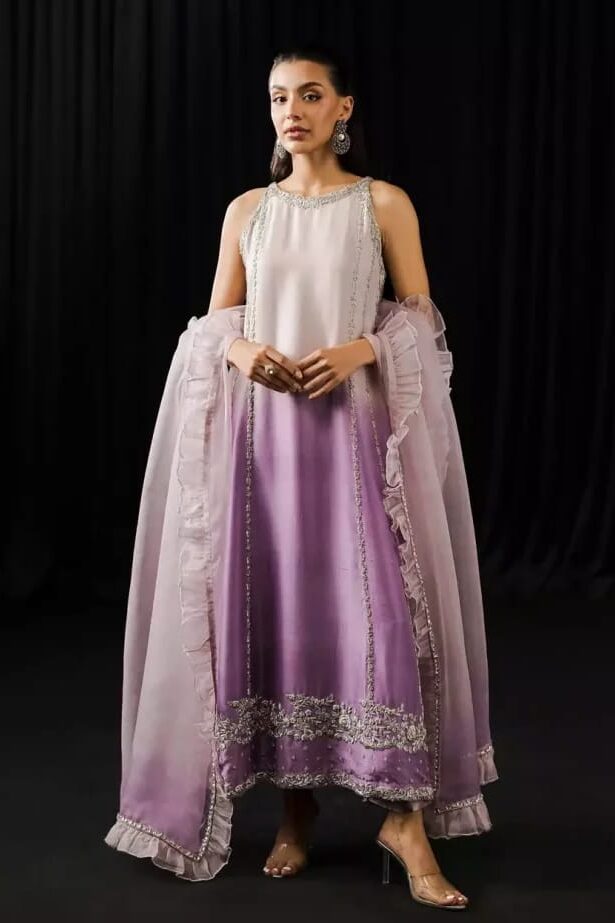 Shrenz Lavender Silk Collection Replica