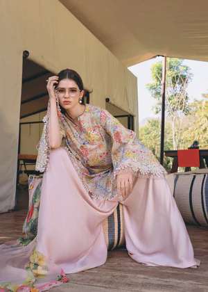 Alternative view of Maria.B Peach Luxury Lawn Collection Replica
