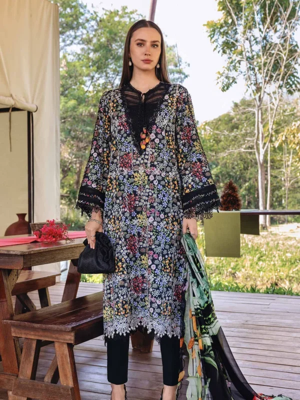 Maria B Black Luxury Printed Lawn Collection Replica