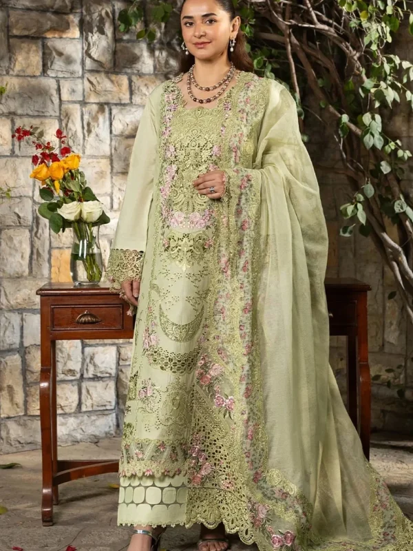 Elaf Pistachio Luxury Lawn Collection Replica