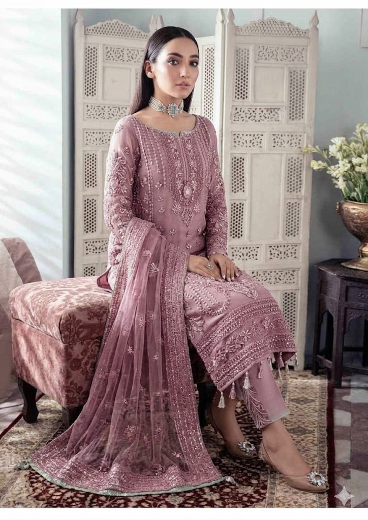Alternative view of Gulaal Purple Formal Collection Net Replica