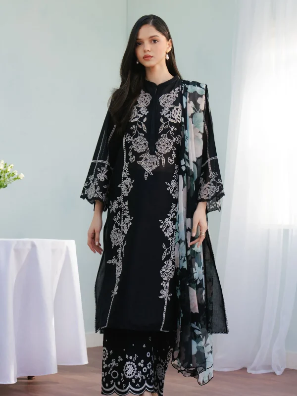 Coco by Zara Shahjahan Black Luxury Lawn Collection Replica