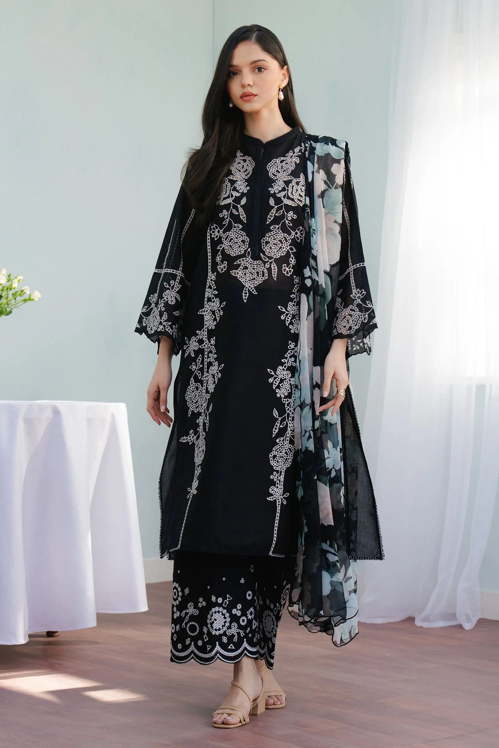 Coco by Zara Shahjahan Black Luxury Lawn Collection Replica