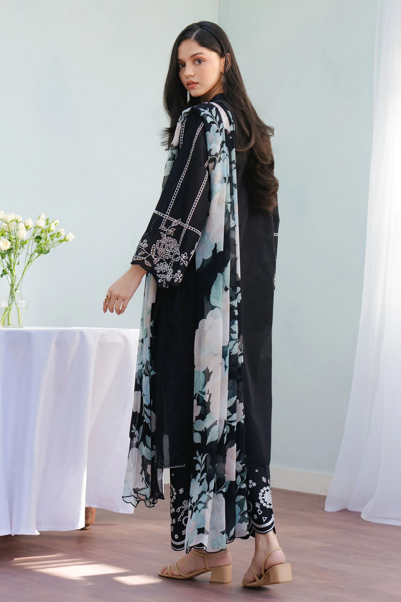 Alternative view of Coco by Zara Shahjahan Black Luxury Lawn Collection Replica