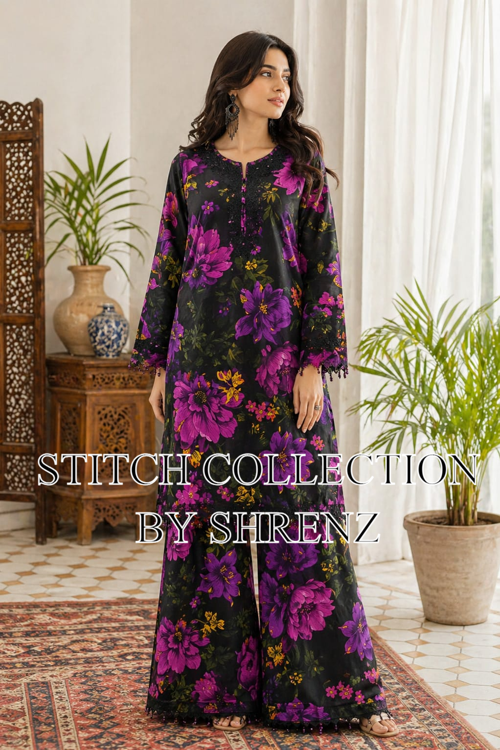 Shrenz 3 Piece Stitched Lawn Pret Collection