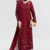Imrozia Maroon Luxury Lawn Collection Replica