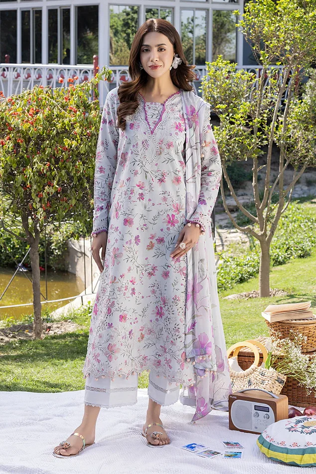 Crimson Grey Luxury Printed Lawn Collection Replica