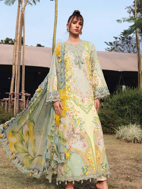 Maria B Lemon Printed Lawn Collection Replica