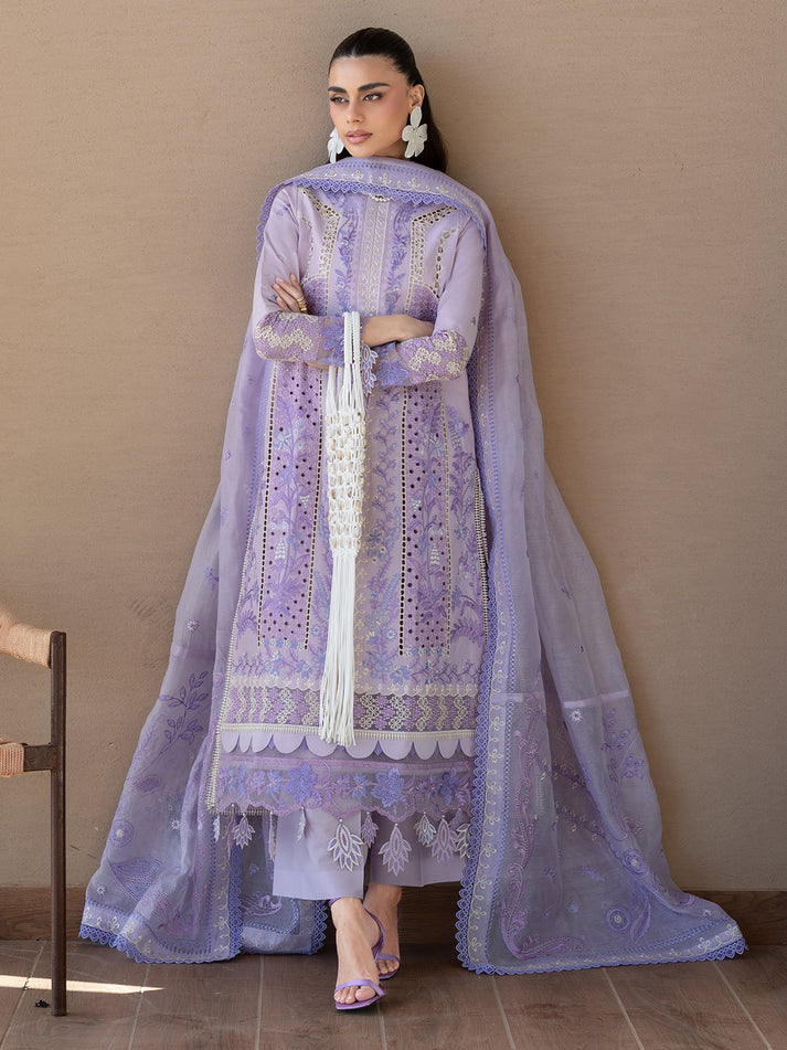 Alternative view of Mahnur Mauve Luxury Lawn Collection Replica