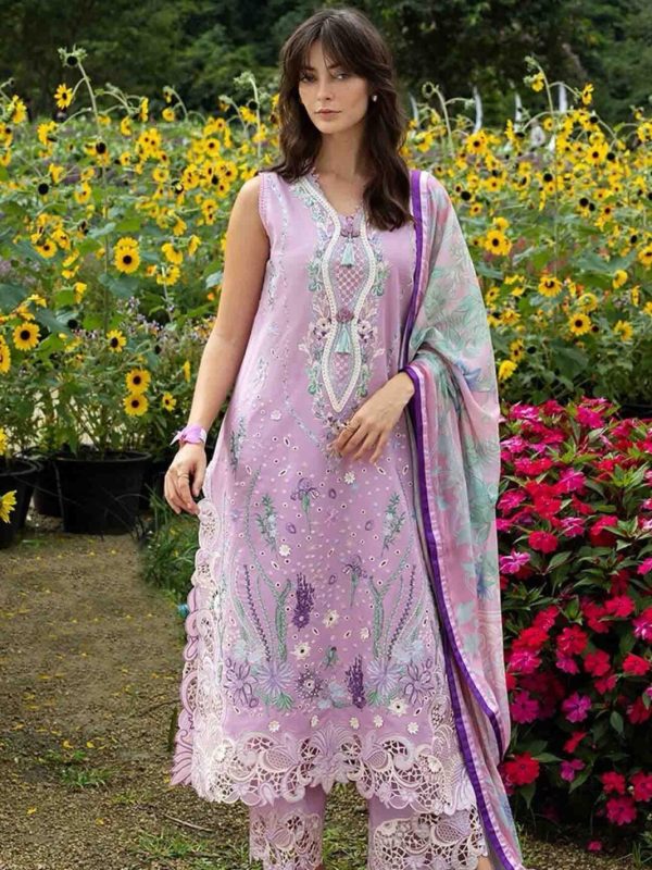 Mushq Purple Luxury Lawn Collection Replica